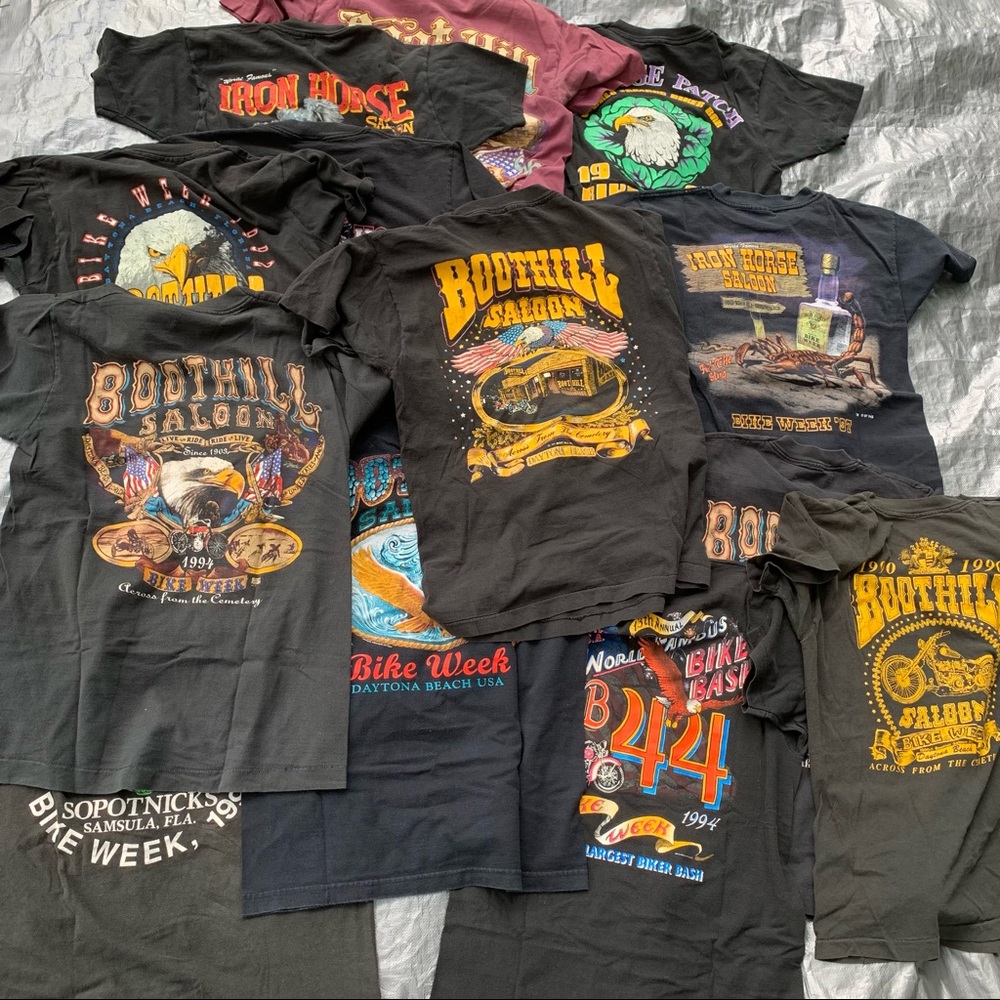 13 Vintage Motorcycle tees bundle UNISEX